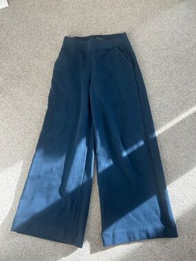 AYR The High Hopes Navy Wide Leg Pima Cotton Modal Stretch Pants Size XS